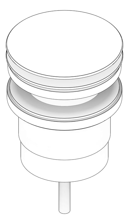 3D Documentation Image of Waste PopUp Nero Universal