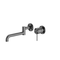 NR221910RGM_image_1.png Image of MixerSet Wall Nero Mecca Basin Bath