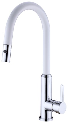 NR231708CW_image_1.jpg Image of Mixer Sink Nero Pearl PullOut VeggieSpray