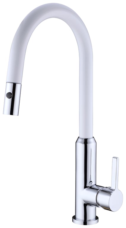 NR231708CW_image_1.jpg Image of Mixer Sink Nero Pearl PullOut VeggieSpray