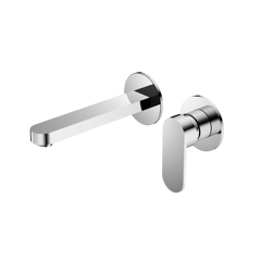 NR301310BCH_image_1.png Image of MixerSet Wall Nero Ecco Basin Bath