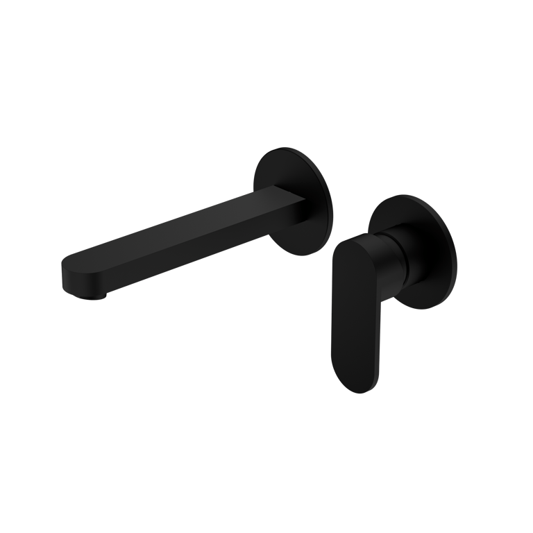 NR301310BMB_image_1.png Image of MixerSet Wall Nero Ecco Basin Bath