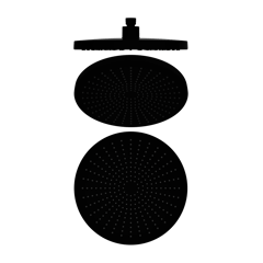 NR508079MB_image_1.png Image of Shower Ceiling Nero Opal RoundArm 250mmHead