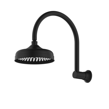 NR508MB%2BNR508094MB.png Image of Shower Wall Nero York Arm Rose 200mmHead