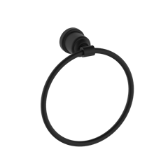 NR6980MB_image_1.png Image of TowelRing SurfaceMount Nero York