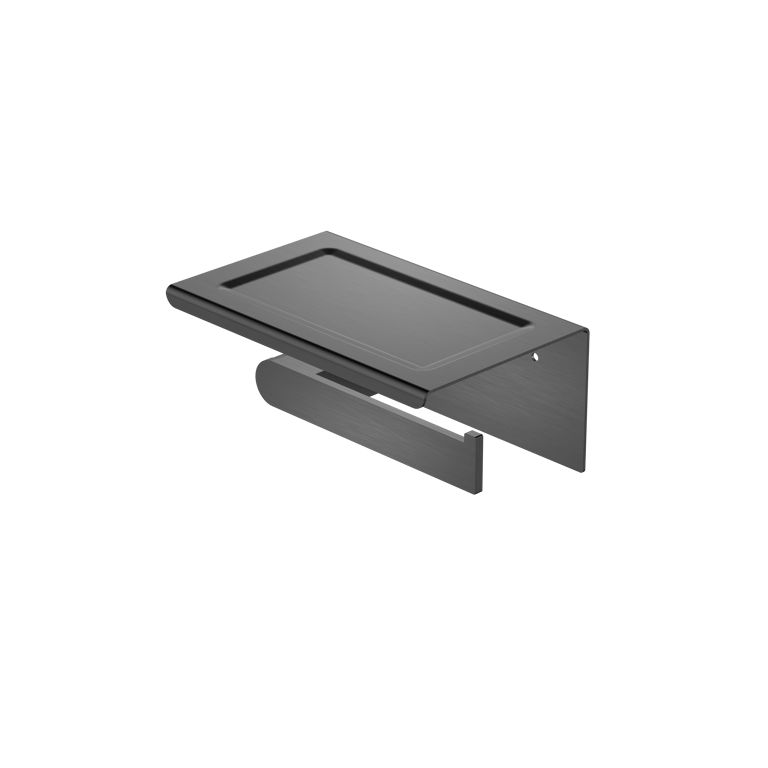 NR9086AGM_image_1.png Image of ToiletRollHolder SurfaceMount Nero Bianca PhoneHolder