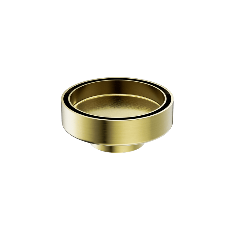 Nero_130Mm Round Tile Insert Floor Waste 100Mm Outlet_NRFW003BG.png Image of Drain Floor Nero TileInsert Round