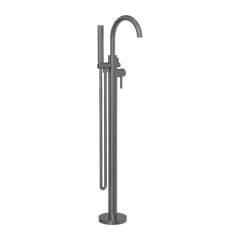 Nero_Dolce Mecca Round Floormount Mixer With Handshower_NR210903aGM.png Image of Mixer Freestanding Nero Mecca Dolce Bath Handshower