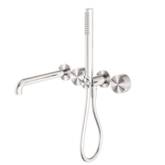 Nero_Kara Progressive Shower System Separate Plate With Spout 230mm 250mm_NR271903B230BN.png Image of TapSet Wall Nero KaraProgressive Shower Spout