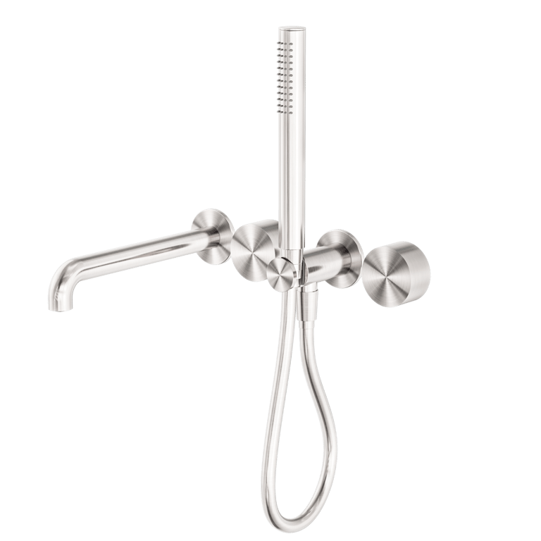 Nero_Kara Progressive Shower System Separate Plate With Spout 230mm 250mm_NR271903B230BN.png Image of TapSet Wall Nero KaraProgressive Shower Spout