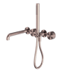 Nero_Kara Progressive Shower System Separate Plate With Spout 230mm 250mm_NR271903B230BZ.png Image of TapSet Wall Nero KaraProgressive Shower Spout