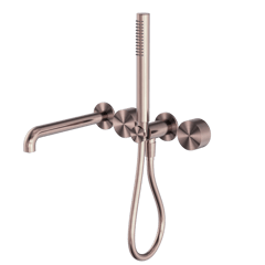 Nero_Kara Progressive Shower System Separate Plate With Spout 230mm 250mm_NR271903B230BZ.png Image of TapSet Wall Nero KaraProgressive Shower Spout
