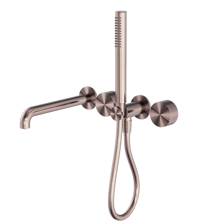 Nero_Kara Progressive Shower System Separate Plate With Spout 230mm 250mm_NR271903B230BZ.png Image of TapSet Wall Nero KaraProgressive Shower Spout
