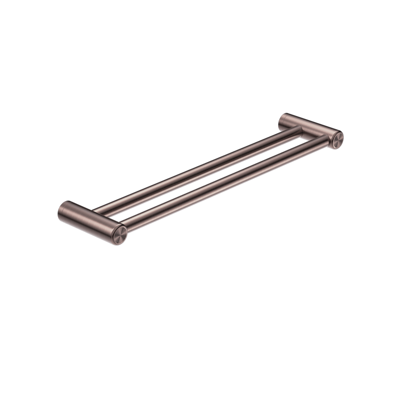 Nero_Mecca Care 25mm Double Towel Grab Rail 900mm and 600mm_NRCR2524DBZ.png Image of TowelRail Double Nero MeccaCare GrabRail