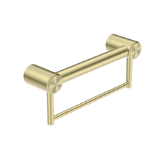 Nero_Mecca Care 32mm Grab Rail With Towel Holder_NRCR3212BBG.png Image of GrabRail SurfaceMount Nero MeccaCare TowelHolder