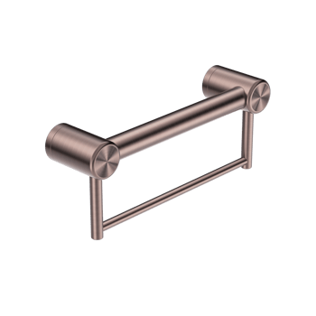 Nero_Mecca Care 32mm Grab Rail With Towel Holder_NRCR3212BBZ.png Image of GrabRail SurfaceMount Nero MeccaCare TowelHolder