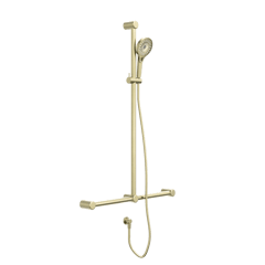 Nero_Mecca Care 32mm T Bar Grab Rail And Adjustable Shower Set 1100x750mm_NRCS006BG.png Image of Shower Rail Nero MeccaCare GrabRail Adjustable TBar