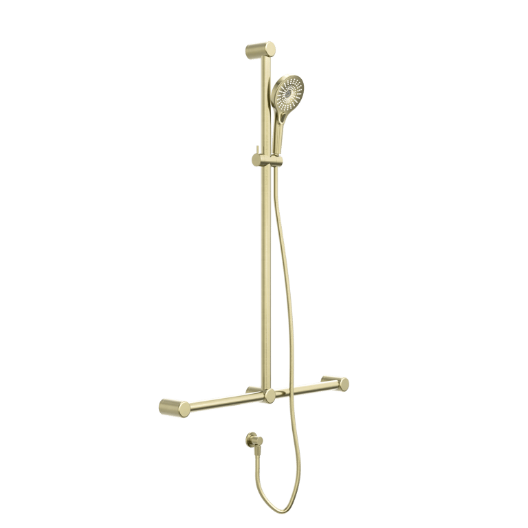 Nero_Mecca Care 32mm T Bar Grab Rail And Adjustable Shower Set 1100x750mm_NRCS006BG.png Image of Shower Rail Nero MeccaCare GrabRail Adjustable TBar
