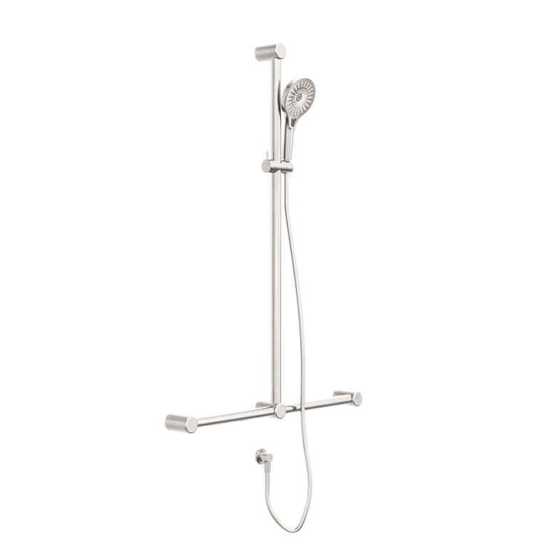 Nero_Mecca Care 32mm T Bar Grab Rail And Adjustable Shower Set 1100x750mm_NRCS006BN.png Image of Shower Rail Nero MeccaCare GrabRail Adjustable TBar