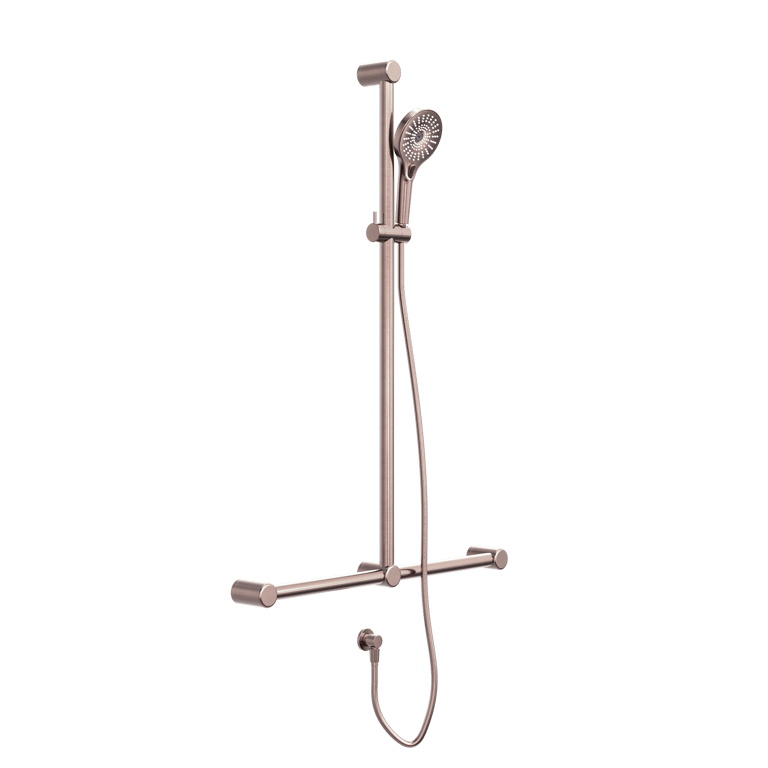 Nero_Mecca Care 32mm T Bar Grab Rail And Adjustable Shower Set 1100x750mm_NRCS006BZ.png Image of Shower Rail Nero MeccaCare GrabRail Adjustable TBar