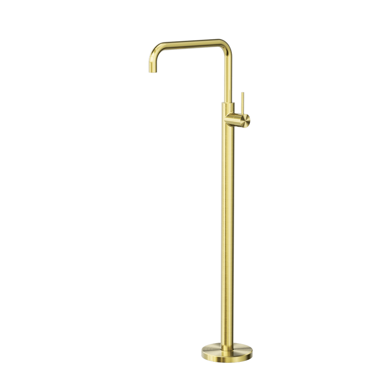 Nero_Mecca Freestanding Bath Mixer Square Shape_NR221903BBG.png Image of Mixer Freestanding Nero Mecca Square