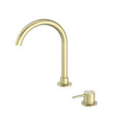 Nero_Mecca Hob Basin Mixer Round Swivel Spout_NR221901BBG.png Image of MixerSet Basin Nero Mecca Swivel Round