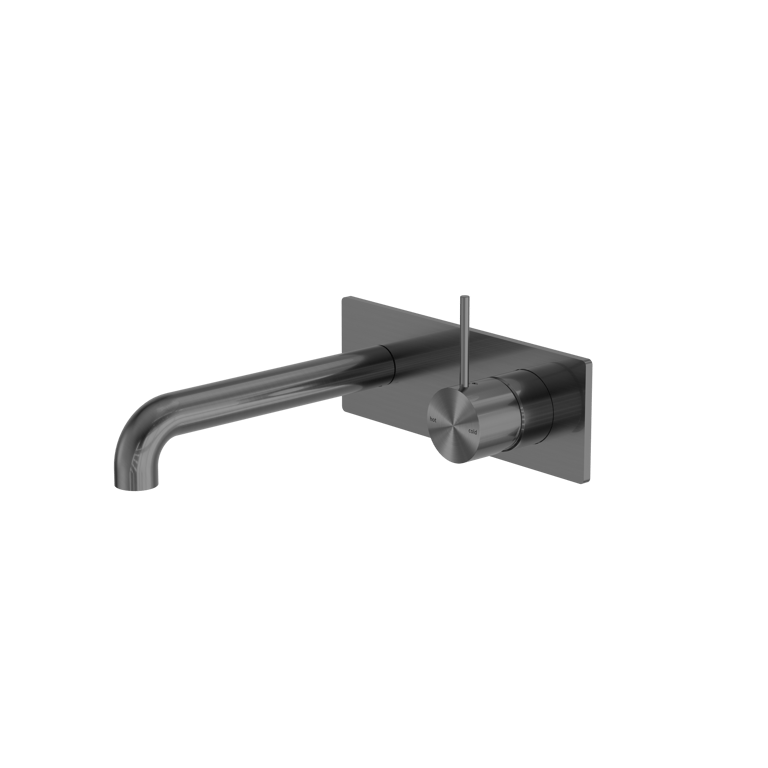 Nero_Mecca Wall Basin Bath Mixer Handle Up 120mm 160mm 185mm 230mm 260mm_NR221910B120GM.png Image of MixerSet Wall Nero Mecca Basin Bath HandleUp