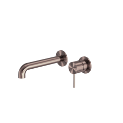 Nero_Mecca Wall Basin Bath Mixer Separate Back Plate 120mm 160mm 185mm 230mm 260mm_NR221910C120BZ.png Image of MixerSet Wall Nero Mecca Basin Bath Split