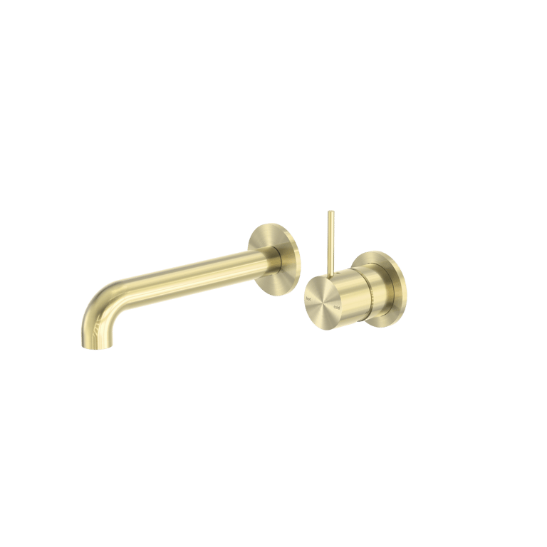 Nero_Mecca Wall Basin Bath Mixer Separate Back Plate Handle Up 120mm 160mm 185mm 230mm 260mm_NR221910D120BG.png Image of MixerSet Wall Nero Mecca Basin Bath Split HandleUp