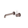 Nero_Mecca Wall Basin Bath Mixer Separate Back Plate Handle Up 120mm 160mm 185mm 230mm 260mm_NR221910D120BZ.png Image of MixerSet Wall Nero Mecca Basin Bath Split HandleUp