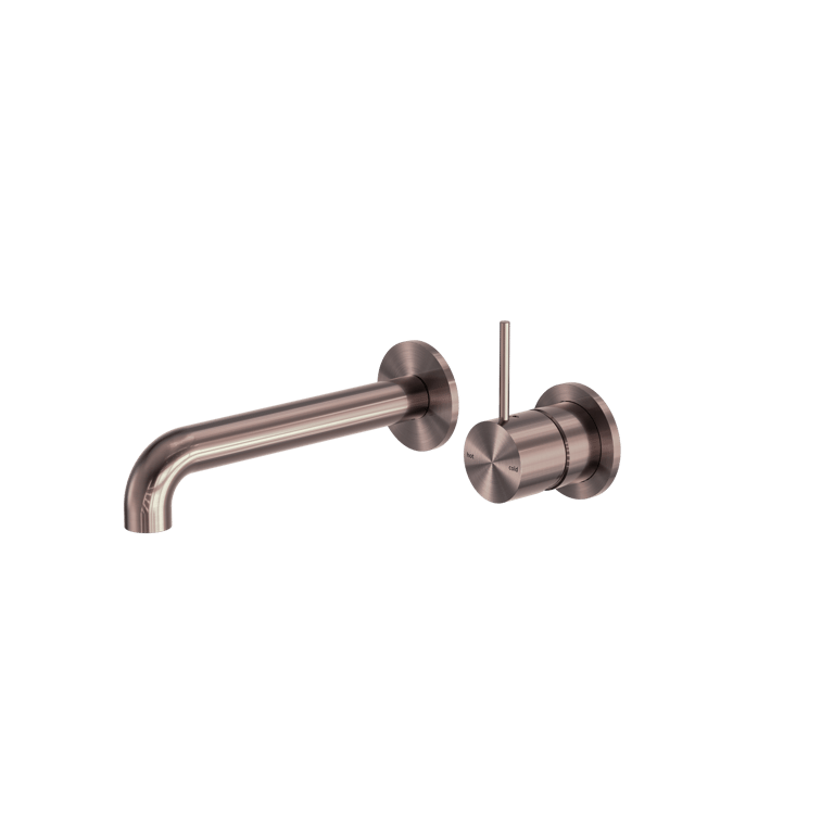 Nero_Mecca Wall Basin Bath Mixer Separate Back Plate Handle Up 120mm 160mm 185mm 230mm 260mm_NR221910D120BZ.png Image of MixerSet Wall Nero Mecca Basin Bath Split HandleUp