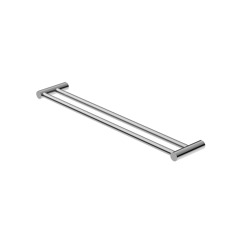 Nero_New Mecca Double Towel Rail 800mm and 600mm_NR2324DCH.png Image of TowelRail SurfaceMount Nero Mecca New Double