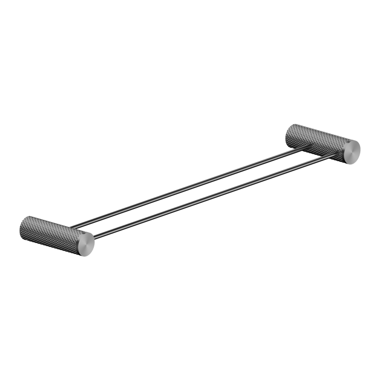 Nero_Opal Double Towel Rail 600mm 800mm_NR2524dGR.png Image of TowelRail SurfaceMount Nero Opal Double