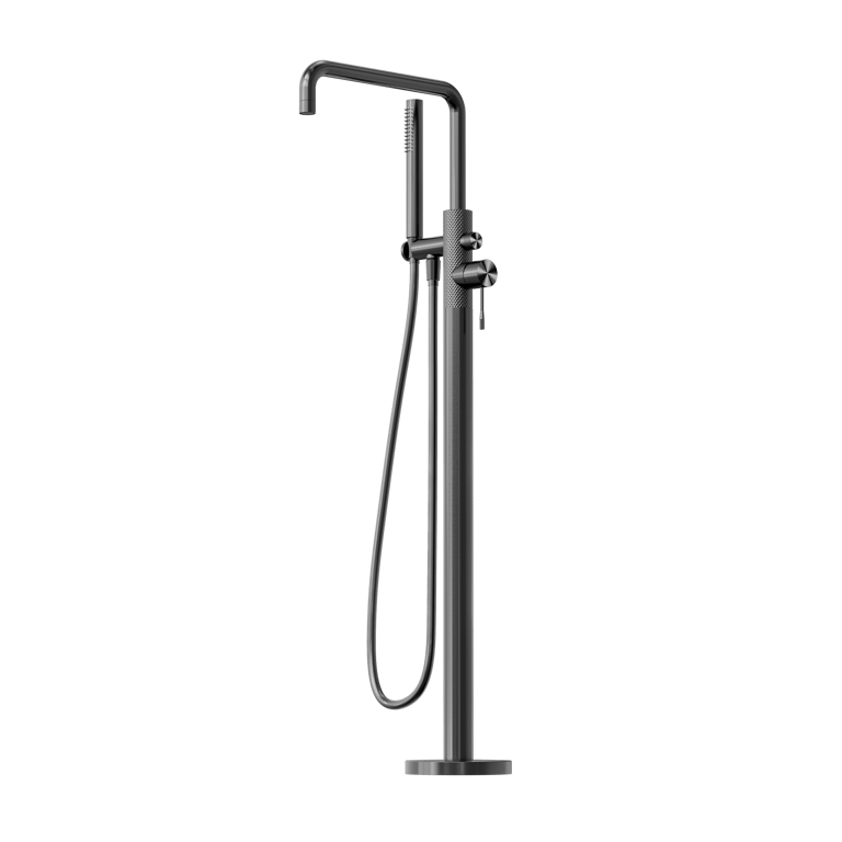 Nero_Opal Free Standing Bath Mixer With Hand Shower_NR251903AGR.png Image of Mixer Freestanding Nero Opal HandShower