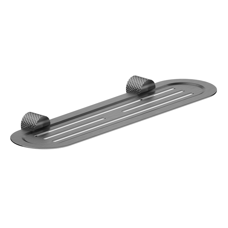 Nero_Opal Metal Shower Shelf_NR2587aGR.png Image of Shelf SurfaceMount Nero Opal