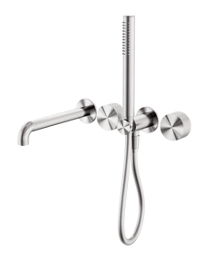 Nero_Opal Progressive Shower System Separate Plate With Spout 230mm 250mm_NR252003B230BN.png Image of MixerSet Shower Nero Opal Progressive Split