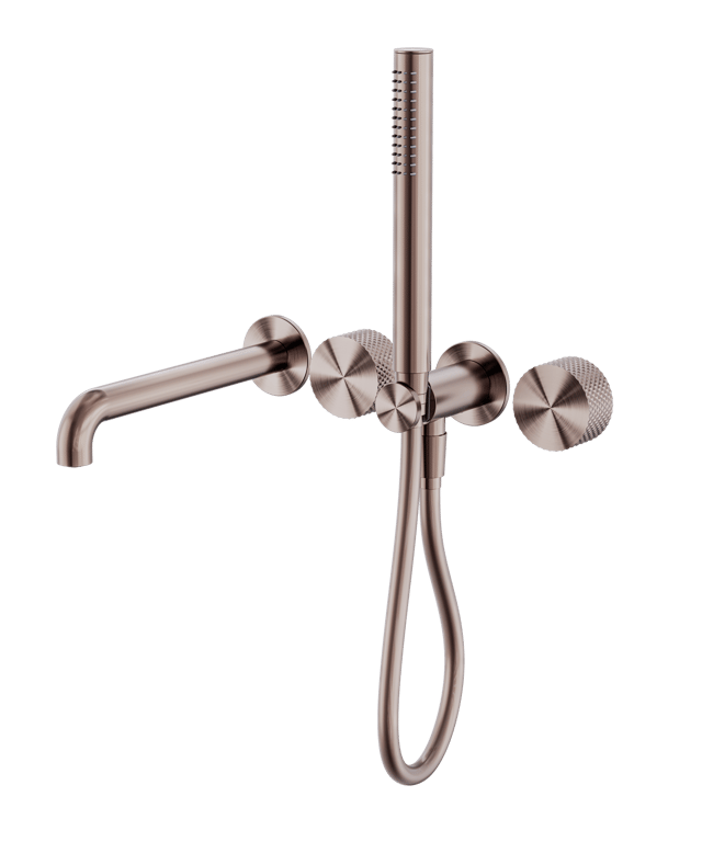 Nero_Opal Progressive Shower System Separate Plate With Spout 230mm 250mm_NR252003B230BZ.png Image of MixerSet Shower Nero Opal Progressive Split