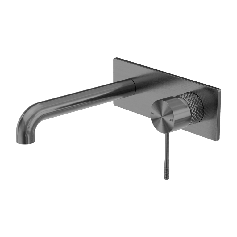Nero_Opal Wall Basin Bath Mixer 120mm 160mm 185mm 230mm 260mm Spout_NR251907a120GR.png Image of MixerSet Wall Nero Opal Basin Bath