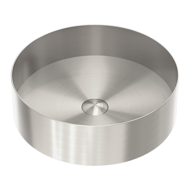 Nero_Round 400mm Stainless Steel Basin_NRB401RBN.png Image of Basin AboveCounter Nero StainlessSteel