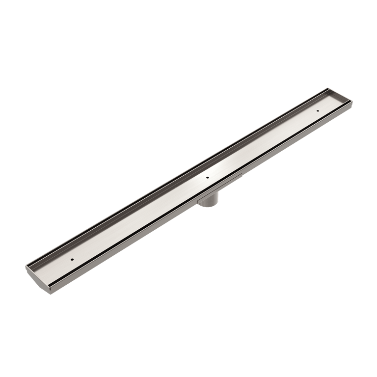 Nero_Tile Insert V Channel Floor Grate 50mm_NRFG002hsBN.png Image of Drain Channel Nero Bath 50mmOutlet