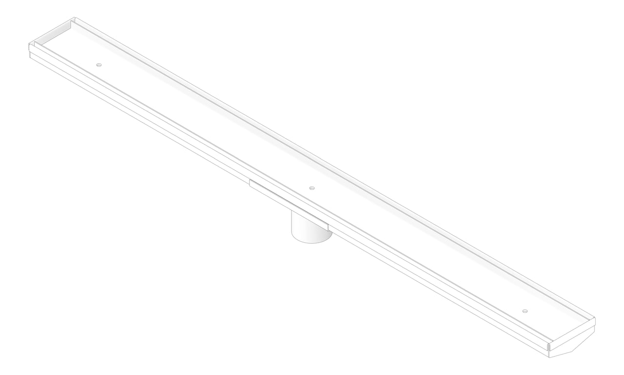 3D Documentation Image of Drain Channel Nero Bath 50mmOutlet