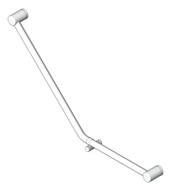 3D Shaded Image of GrabRail 45Deg Nero MeccaCare Ambulant BentTube