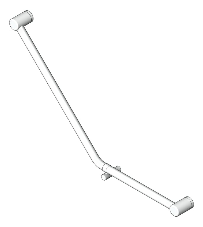 GrabRail 45Deg Nero MeccaCare Ambulant BentTube