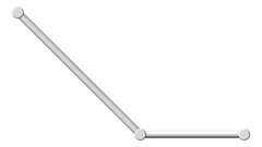 Front Image of GrabRail 45Deg Nero MeccaCare Ambulant