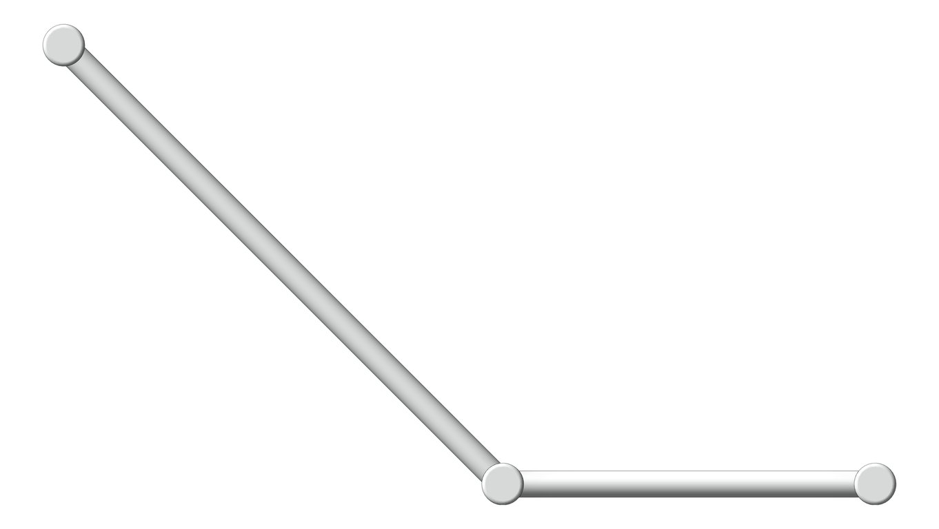 Front Image of GrabRail 45Deg Nero MeccaCare Ambulant