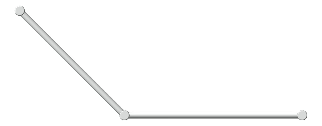 Front Image of GrabRail 45Deg Nero MeccaCare DDA