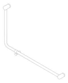 3D Documentation Image of GrabRail 90Deg Nero Ambulant BentTube 1000mm