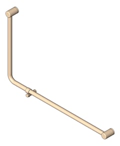 3D Shaded Image of GrabRail 90Deg Nero Ambulant BentTube 1000mm