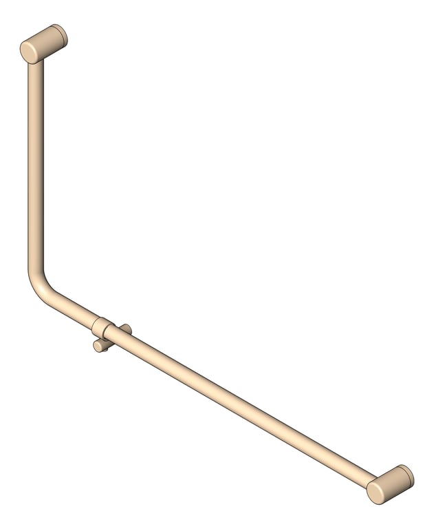 GrabRail 90Deg Nero Ambulant BentTube 1000mm