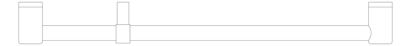 Plan Image of GrabRail 90Deg Nero Ambulant BentTube 750mm